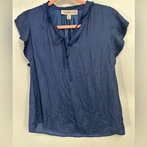 Catherine Malandrino Women’s Satin Pleated Blouse Top Sz XS NWT